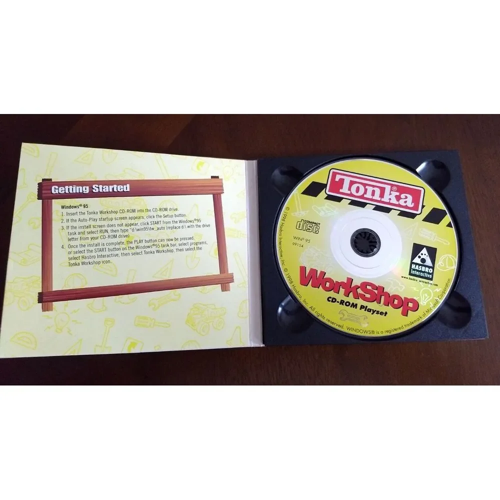 TONKA CD-ROM PC GAME Lot 3 - WORKSHOP RACEWAY SEARCH & RESCUE Hasbro Interactive